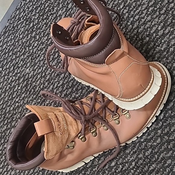 COLE HAAN MENS ZEROGRAND WATER-RESIST HIKER BOOT WOODBURY IVORY STYLE C25555 - Picture 15 of 16